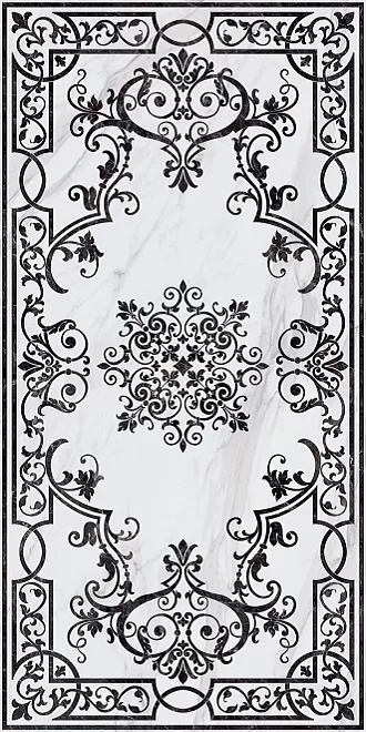 KERAMA MARAZZI Монте Тиберио белый декорированный лаппатированный обрезной 119,5x238,5x0,9