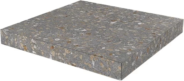 KERAMA MARAZZI Ступень угловая клееная Терраццо коричневый  33x33x0,9