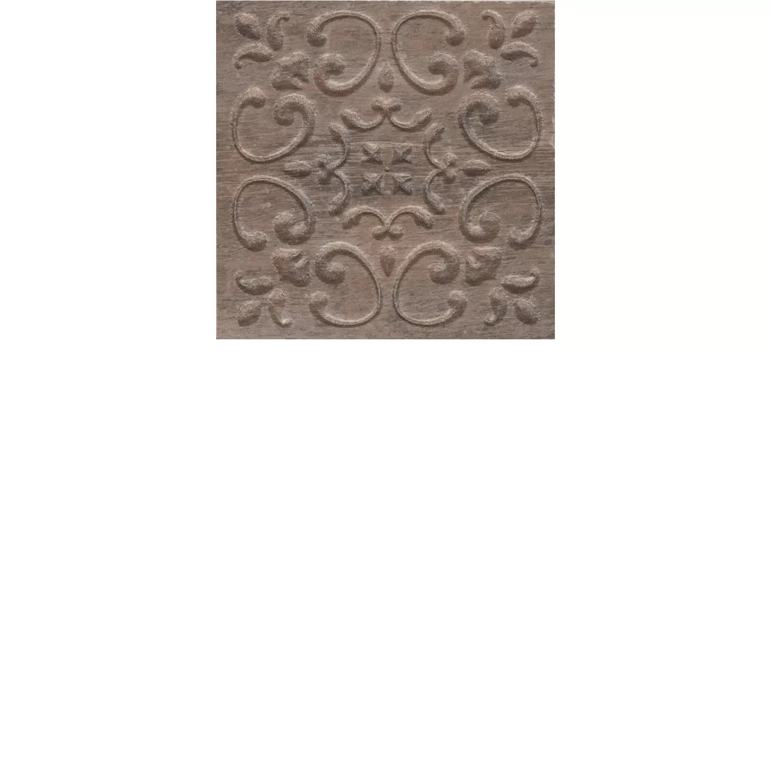 KERAMA MARAZZI Вставка Браш Вуд коричневый тёмный  9,9x9,9x0,8 (1_SG1550)