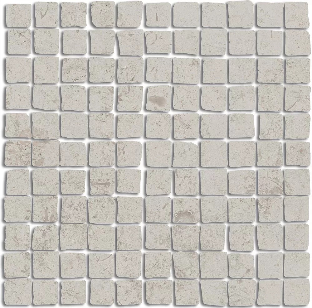 KERAMA MARAZZI Декор Про Лаймстоун Спакко мозаичный серый светлый матовый 20х20х0,9