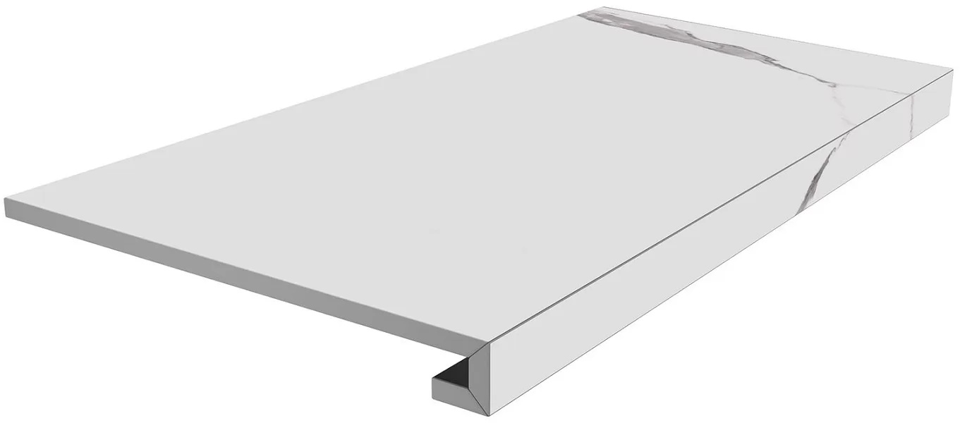KERAMA MARAZZI Ступень клееная Монте Тиберио белый матовый 33x80x0,9