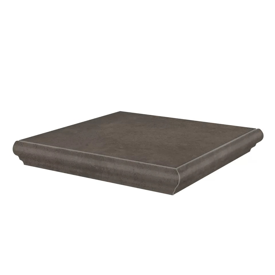 KERAMA MARAZZI Ступень угловая Хадду коричневый матовый 34x34x0,8