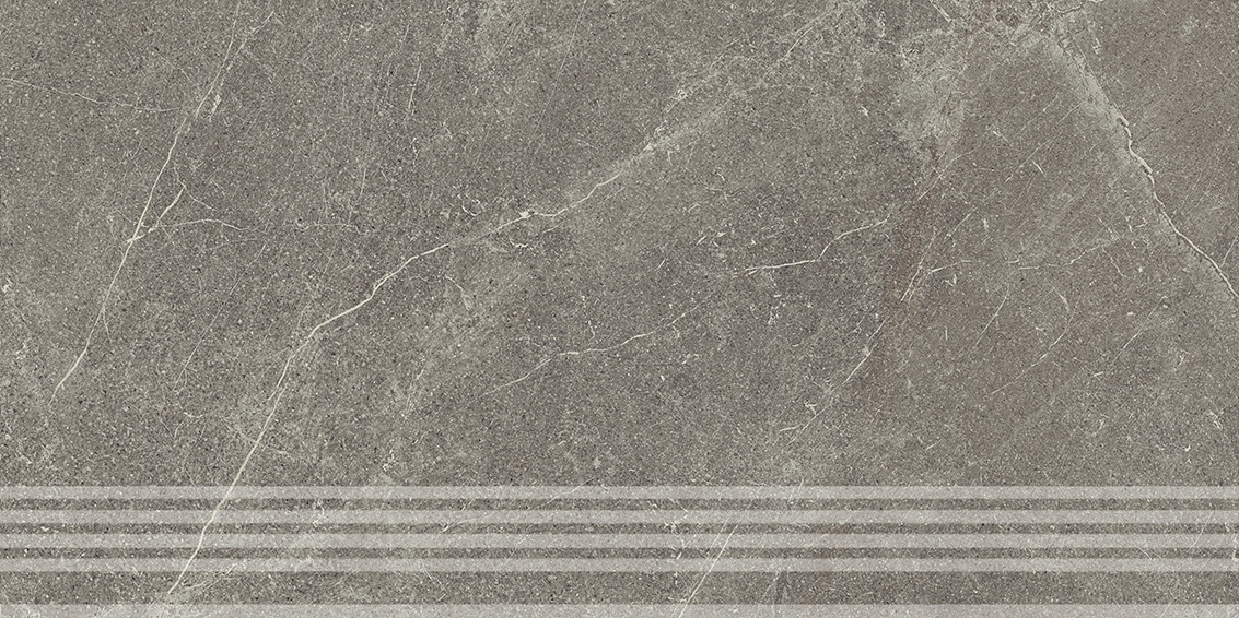 KERAMA MARAZZI Ступень Эстерель серый матовый обрезной 30x60x0,9