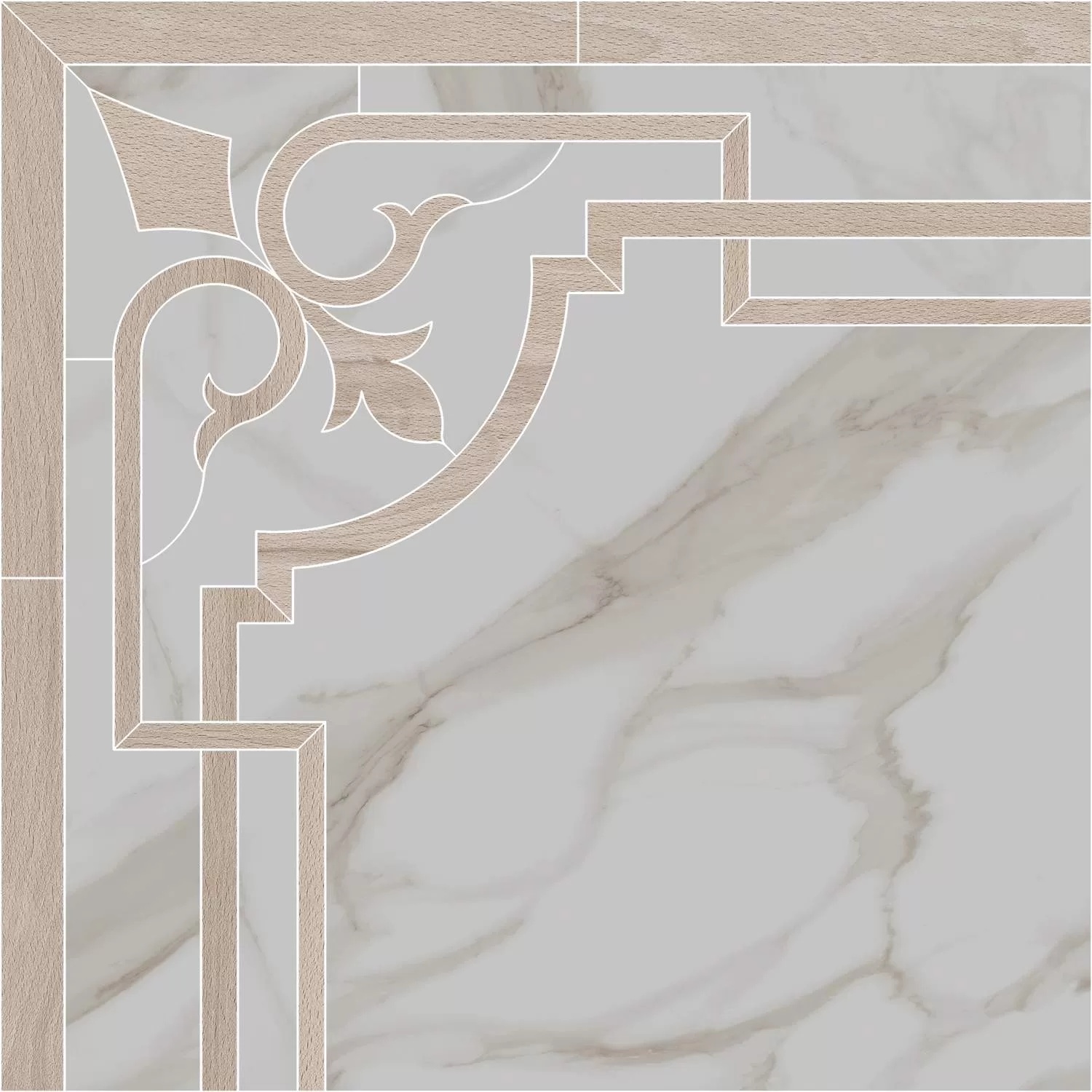 KERAMA MARAZZI Декор Карелли наборный 60x60x0,9