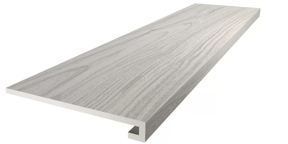 KERAMA MARAZZI Ступень клееная Монтиони белый матовый обрезной 33x119,5x0,9