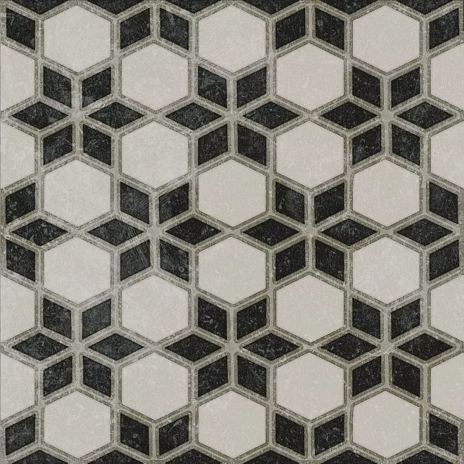 KERAMA MARAZZI Декор Фреджио 4 черно-белый 20x20x0,8
