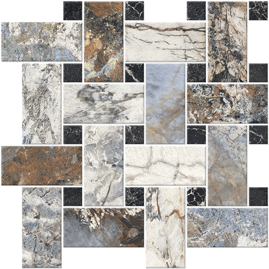 TAGINA Marmi Imperiali Mos Appia Imp Domus Aurea 30x30