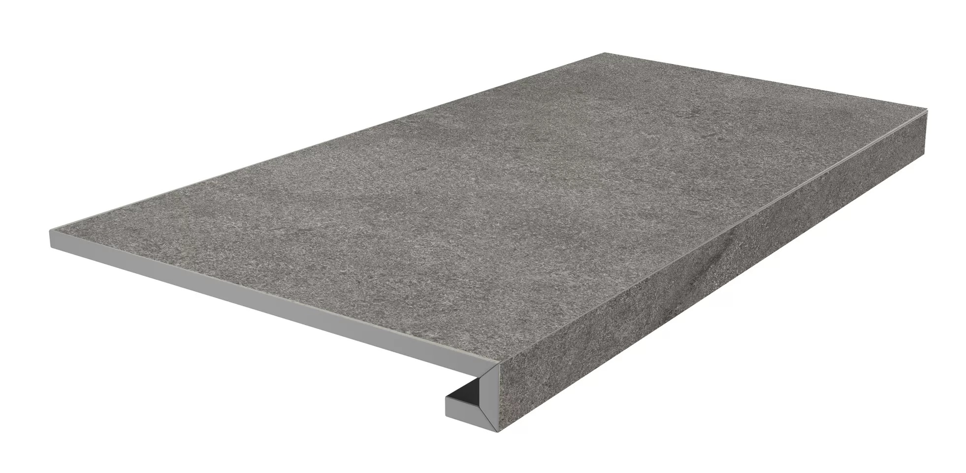 KERAMA MARAZZI Ступень фронтальная клееная Портленд серый тёмный матовый обрезной 33x80x0,9