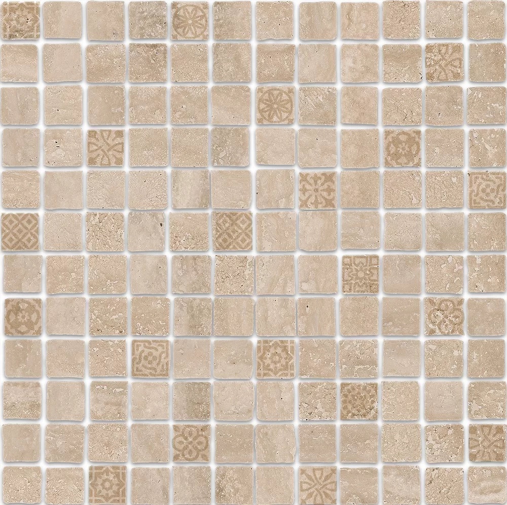 KERAMA MARAZZI Декор Риальто Антика 2 мозаичный бежевый матовый 30х30х0,9