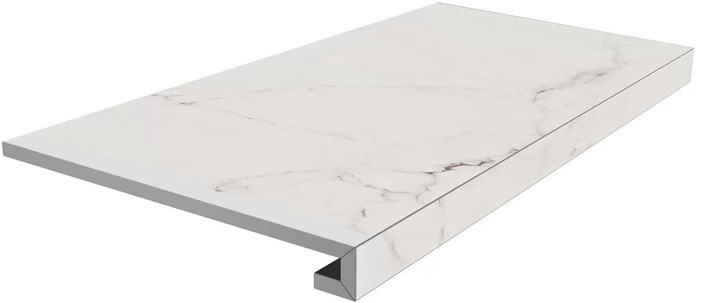KERAMA MARAZZI Ступень клееная Монте Тиберио бежевый светлый матовый 33x80x0,9