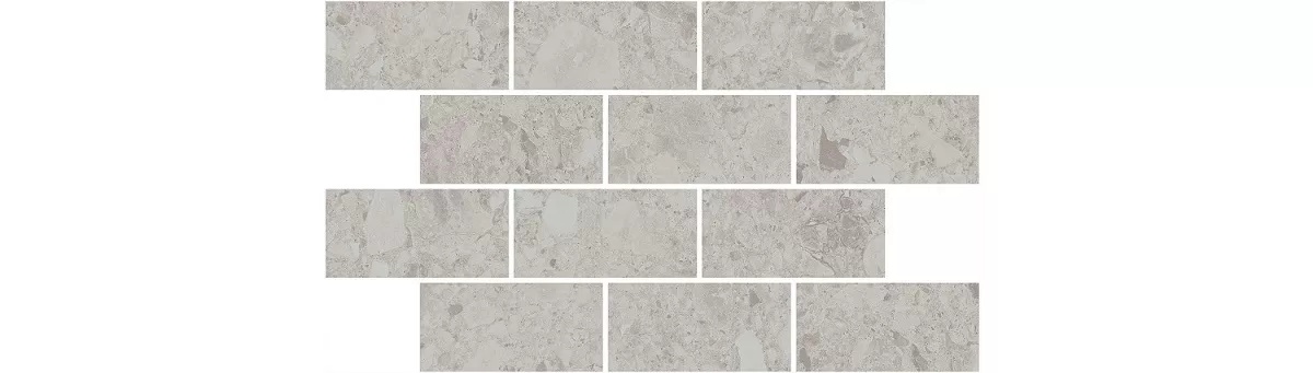 KERAMA MARAZZI Декор Чеппо ди Гре мозаичный серый светлый матовый обрезной 34,6x20x0,9