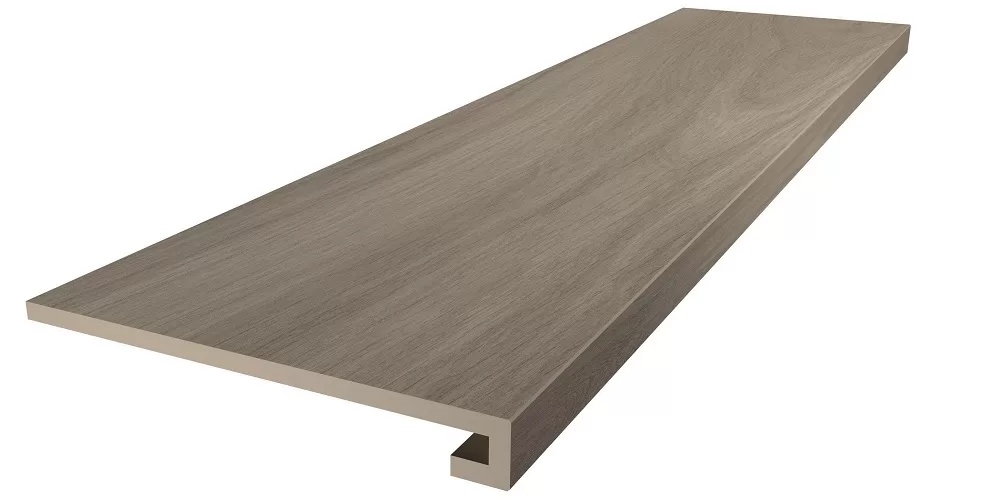 KERAMA MARAZZI Ступень клееная Монтиони коричневый светлый матовый обрезной 33x119,5x0,9