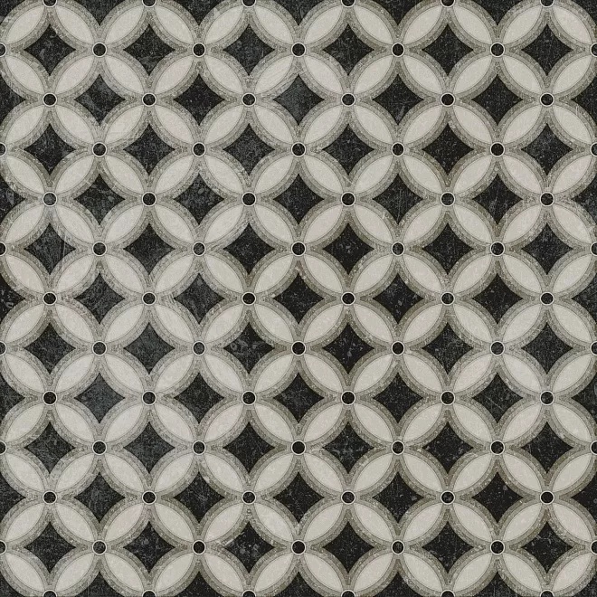KERAMA MARAZZI Декор Фреджио 2 черно-белый 20x20x0,8