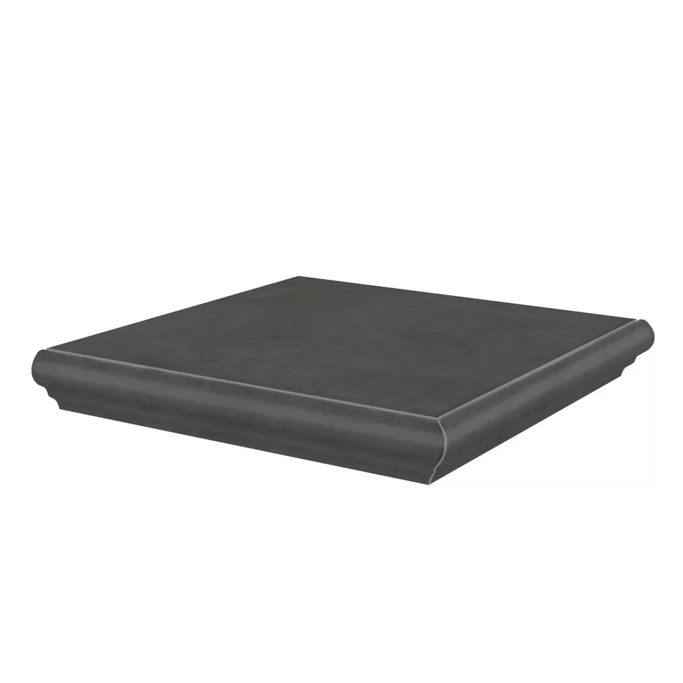 KERAMA MARAZZI Ступень угловая Хадду серый тёмный матовый 34x34x0,8