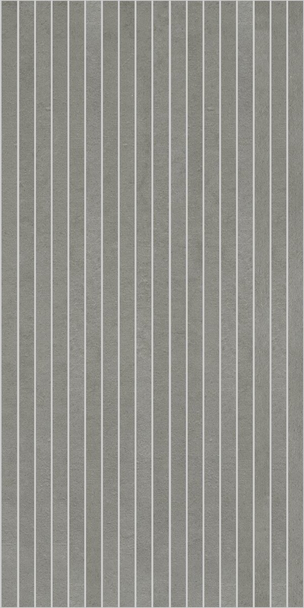 GIGACER Concrete Grey Concrete Ret. Stripes Mosaic 30x60
