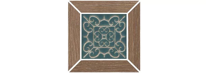 KERAMA MARAZZI Вставка Тровазо наборный коричневый светлый матовый 13x13x0,9