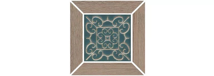 KERAMA MARAZZI Вставка Тровазо наборный бежевый тёмный матовый 13x13x0,9