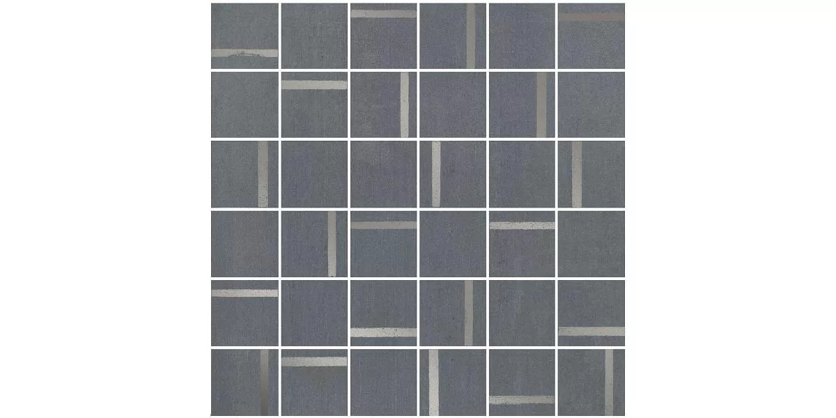 KERAMA MARAZZI Декор Гварди 2 мозаичный синий матовый обрезной 30x30x0,9