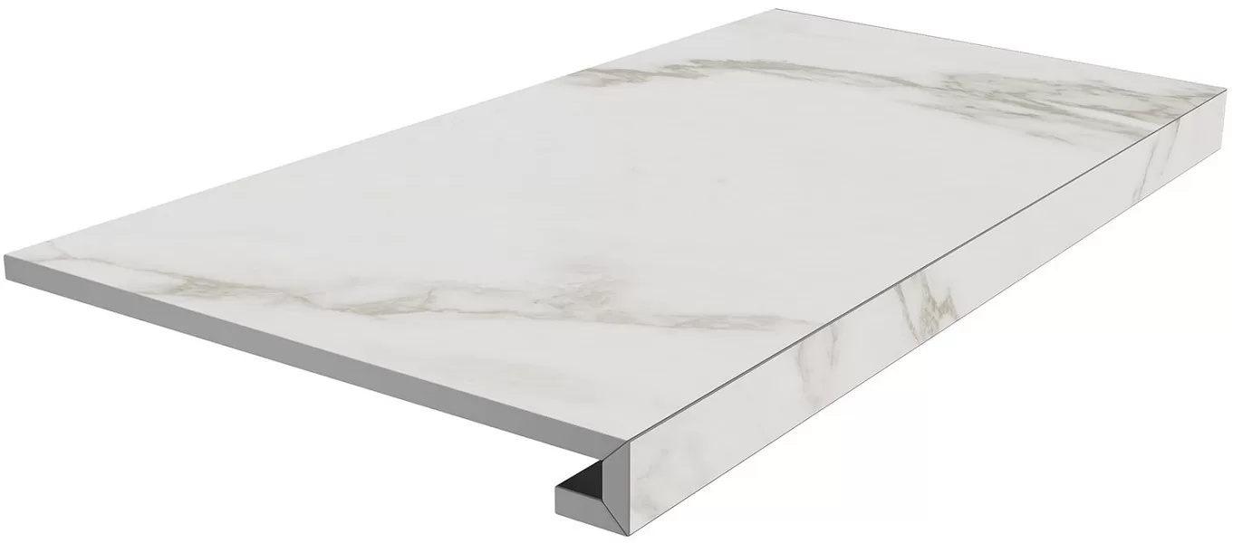 KERAMA MARAZZI Ступень клееная Монте Тиберио серый светлый матовый 33x80x0,9