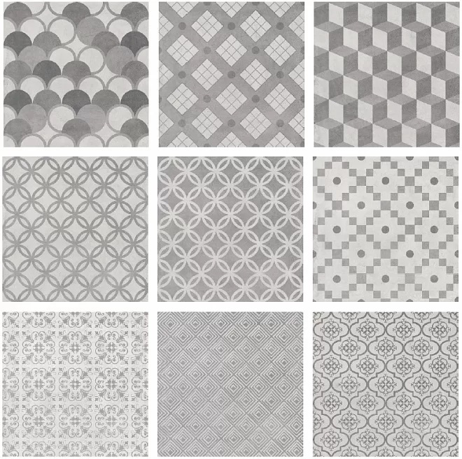 KERAMA MARAZZI Карнаби-стрит орнамент серый 20x20x0,8