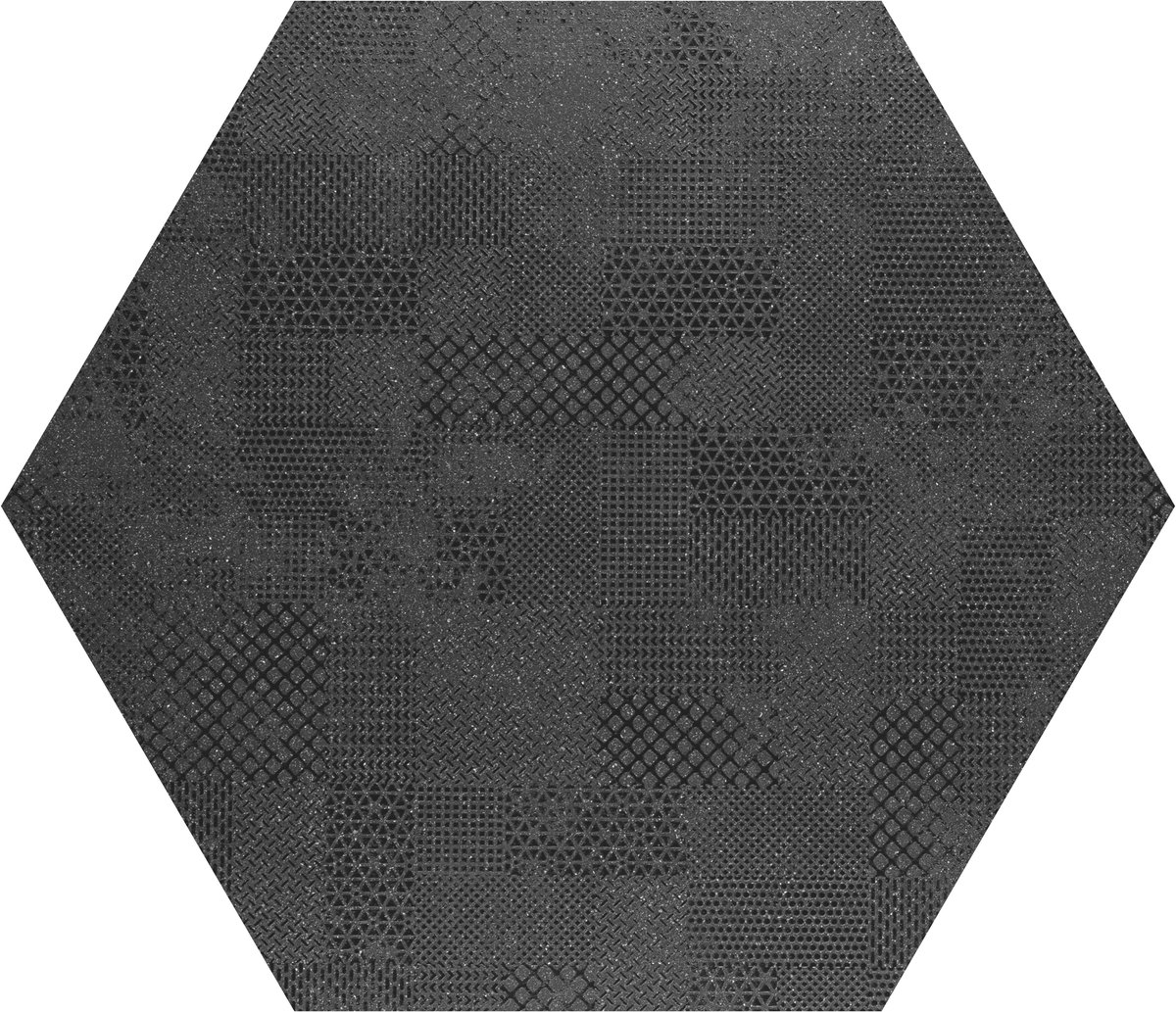 GIGACER Play One Concept Esagono Ink Texture 18x18