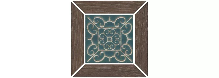 KERAMA MARAZZI Вставка Тровазо наборный коричневый темный матовый 13x13x0,9