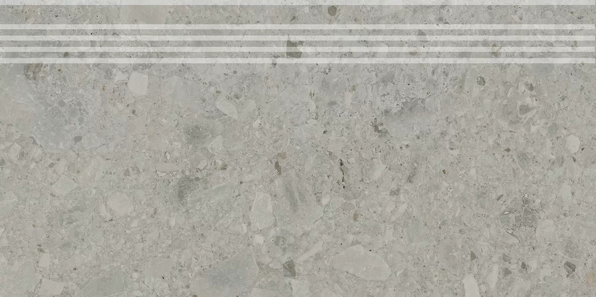 KERAMA MARAZZI Ступень Чеппо ди Гре серый матовый обрезной 30x60x0,9