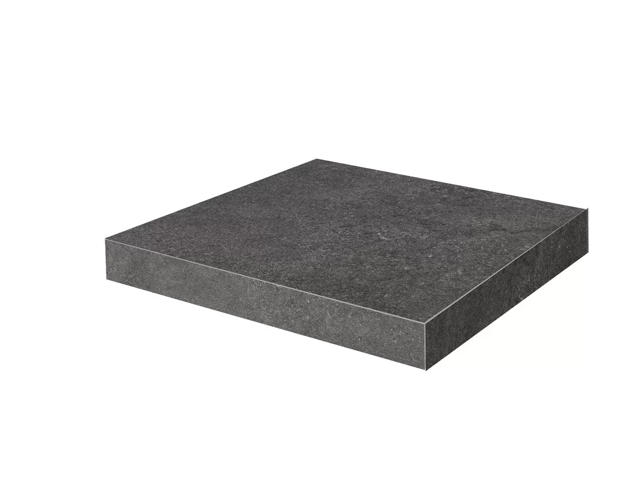 KERAMA MARAZZI Ступень угловая клееная Портленд антрацит матовый обрезной 33x33x0,9