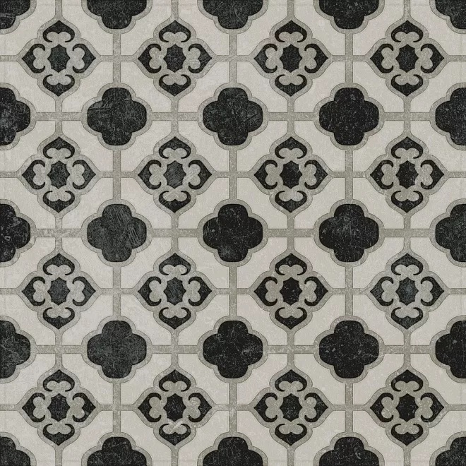 KERAMA MARAZZI Декор Фреджио 3 черно-белый 20x20x0,8
