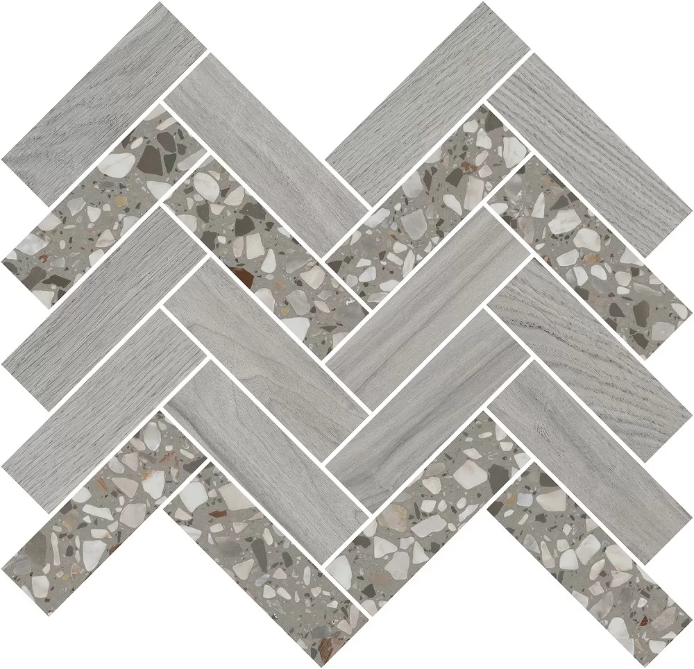 KERAMA MARAZZI Декор Монтиони мозаичный серый 34х35,5x0,9