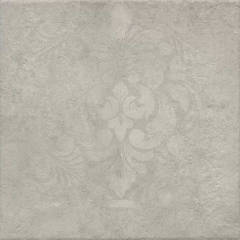 KERAMA MARAZZI Хадду серый светлый матовый декорированный 40,2x40,2x0,8