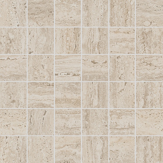 KERAMA MARAZZI Декор Про Травертин мозаичный бежевый светлый матовый обрезной 30x30x0,9