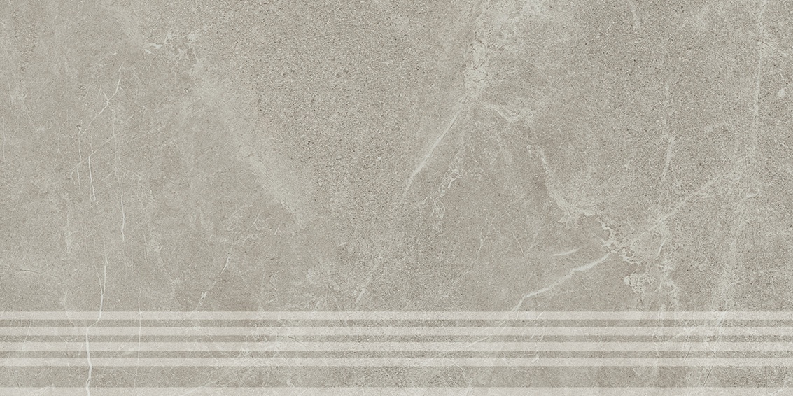 KERAMA MARAZZI Ступень Эстерель серый светлый матовый обрезной 30x60x0,9