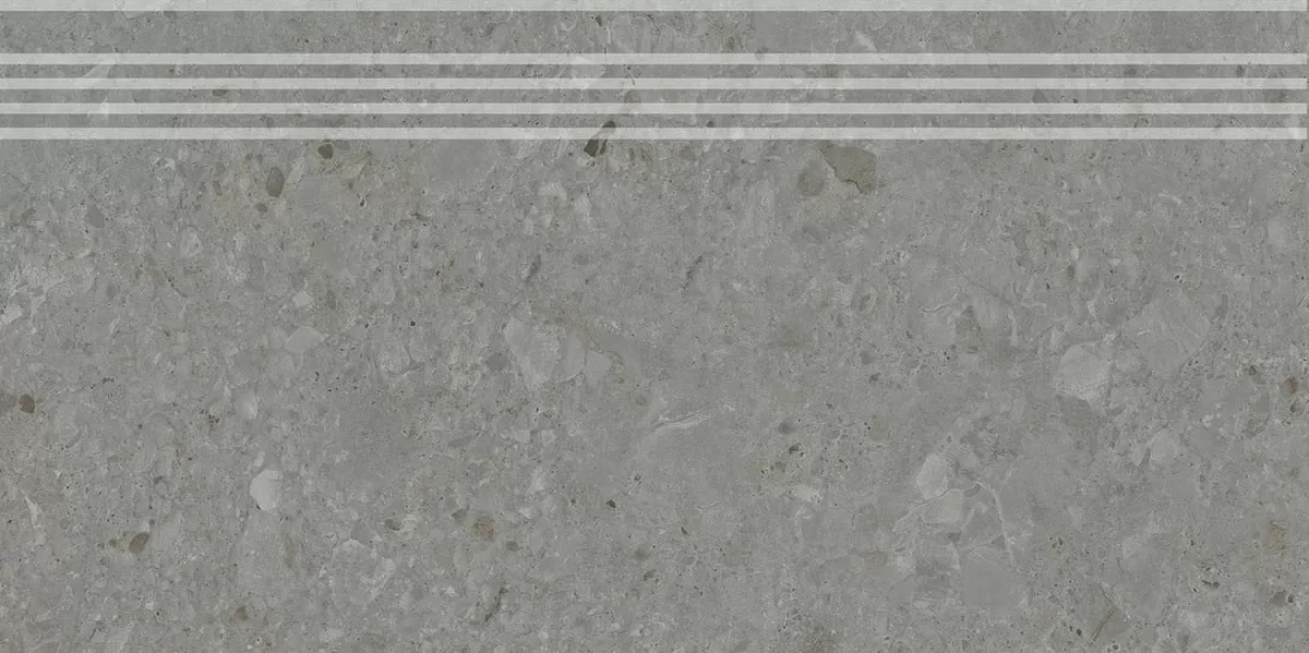 KERAMA MARAZZI Ступень Чеппо ди Гре серый тёмный матовый обрезной 30x60x0,9