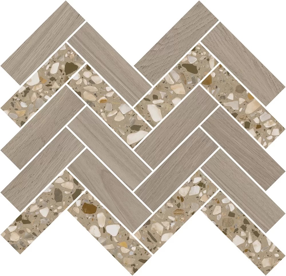 KERAMA MARAZZI Декор Монтиони мозаичный коричневый светлый 34x35,5x0,9