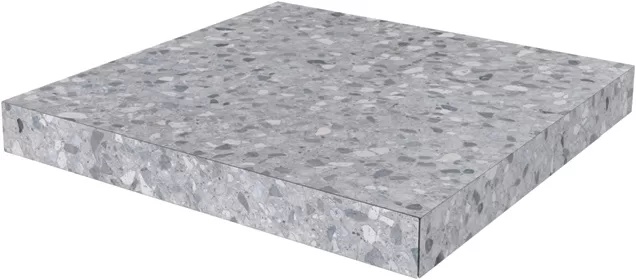 KERAMA MARAZZI Ступень угловая клееная Терраццо серый  33x33x0,9