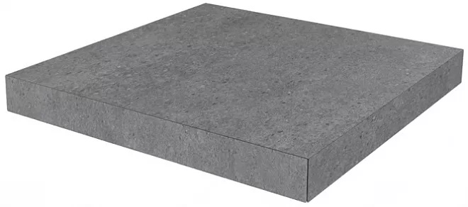 KERAMA MARAZZI Ступень угловая клееная Фондамента серый темный 33x33x0,9