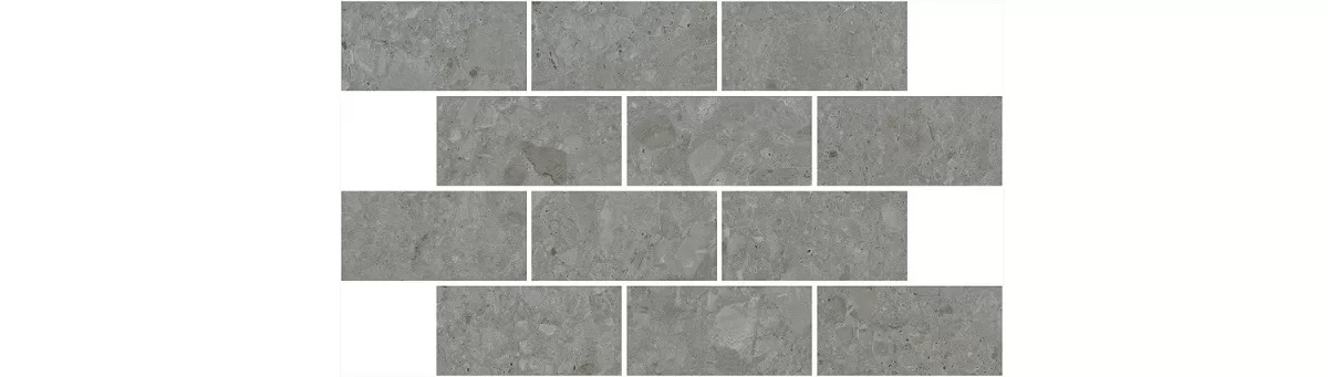 KERAMA MARAZZI Декор Чеппо ди Гре мозаичный серый тёмный матовый обрезной 34,6x20x0,9
