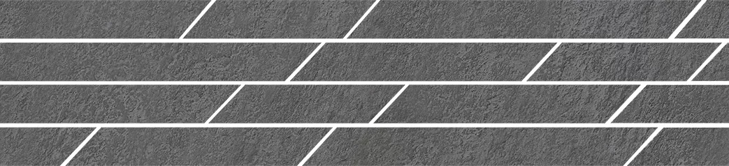 KERAMA MARAZZI Бордюр Гренель серый темный мозаичный 46,8x9,8x0,9