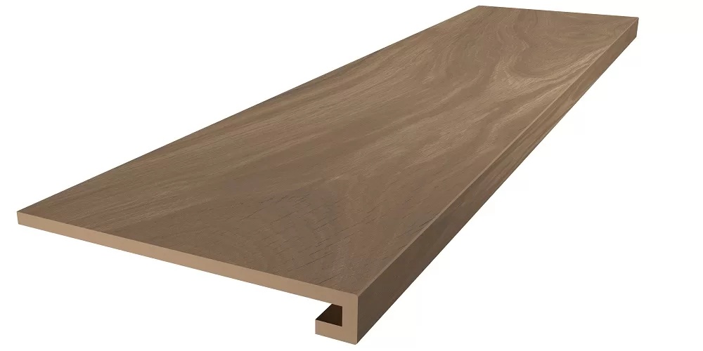 KERAMA MARAZZI Ступень клееная Монтиони коричневый матовый обрезной 33x119,5x0,9