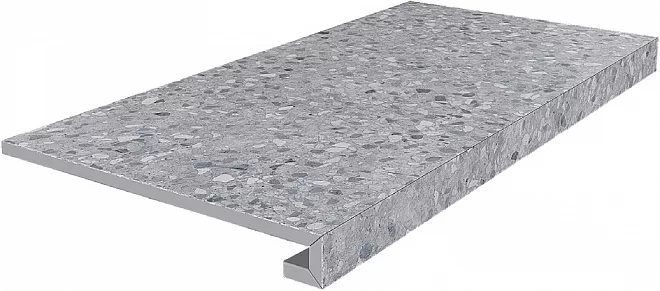KERAMA MARAZZI Ступень клееная Терраццо серый  33x60x0,9