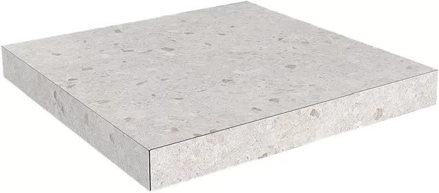 KERAMA MARAZZI Ступень угловая клееная Терраццо бежевый светлый  33x33x0,9