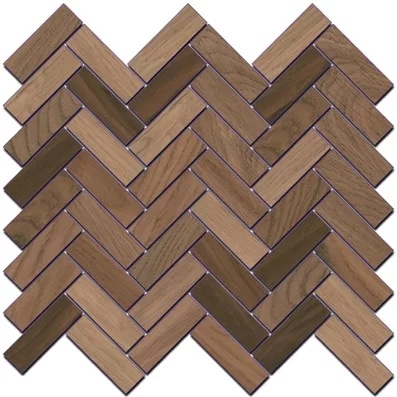 KERAMA MARAZZI Декор Селект Вуд бежевый темный мозаичный  33x33x0,9