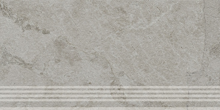 KERAMA MARAZZI Ступень Сплит серый матовый обрезной 30x60x0,8