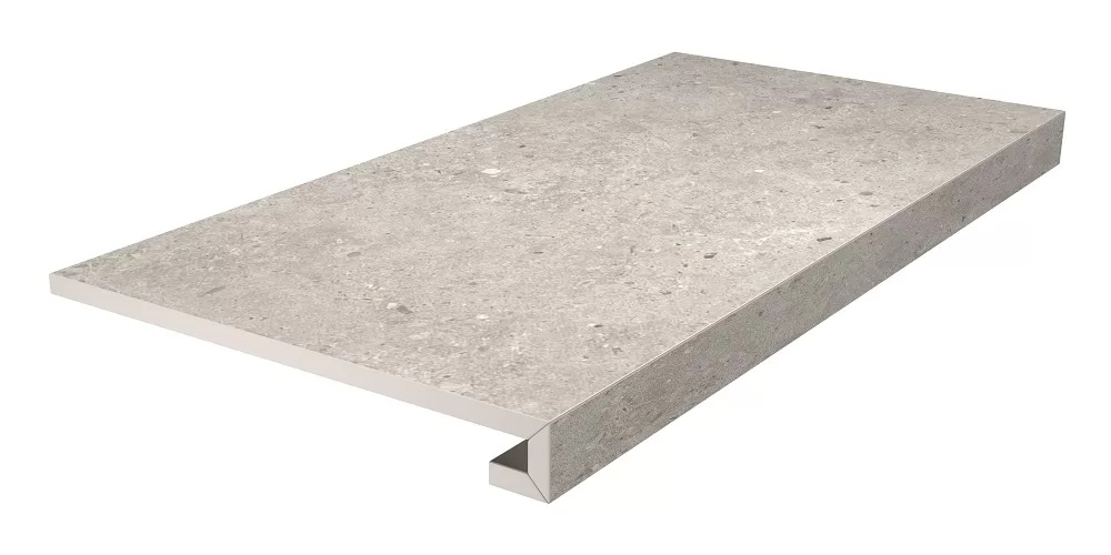 KERAMA MARAZZI Ступень клееная Риккарди серый светлый матовый 33x60x0,9