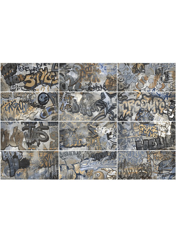 ENERGIEKER City Plaster Decoro Graffiti Grey Natural Ret. 60x120