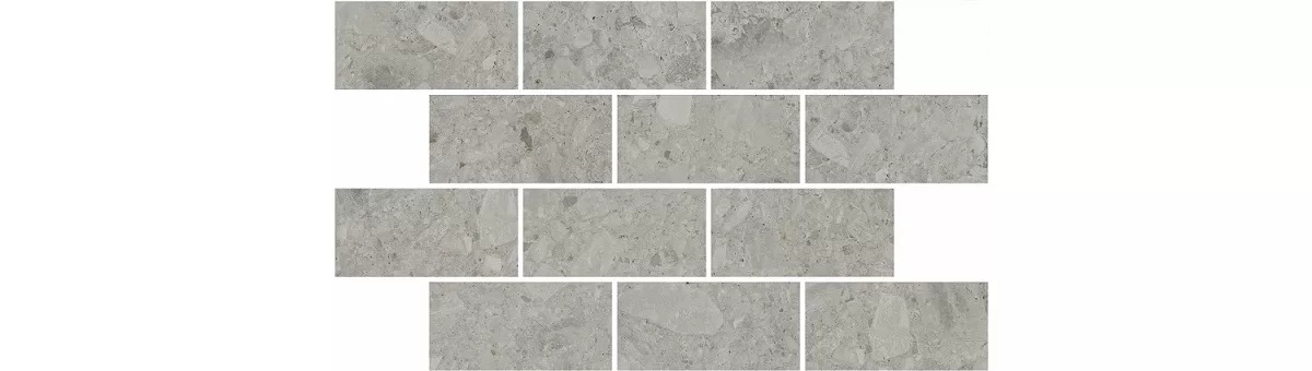 KERAMA MARAZZI Декор Чеппо ди Гре мозаичный серый матовый обрезной 34,6x20x0,9