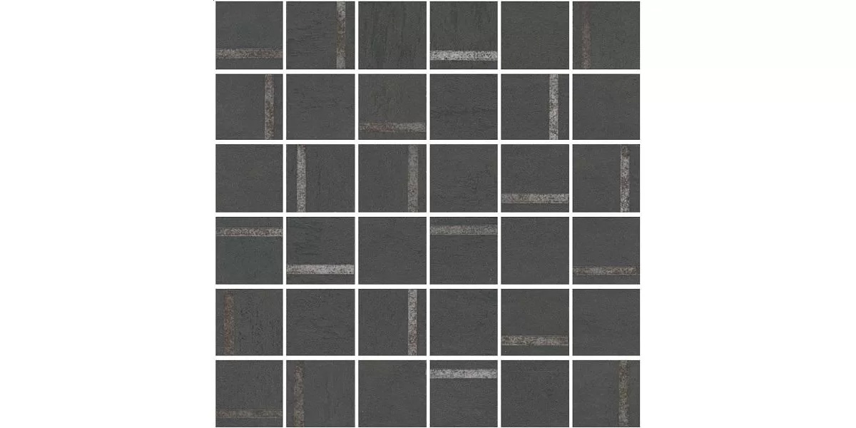 KERAMA MARAZZI Декор Гварди 2 мозаичный антрацит матовый обрезной 30x30x0,9