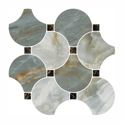 NAXOS Serenade Mosaico Circle Green 29x29