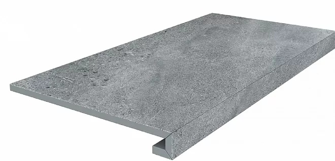 KERAMA MARAZZI Ступень клееная Про Матрикс серый темный обрезной 33x60x0,9